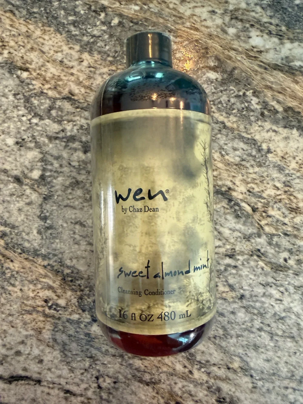 WEN Sweet Almond Mint Cleansing Conditioner - Green and Brown Bottle